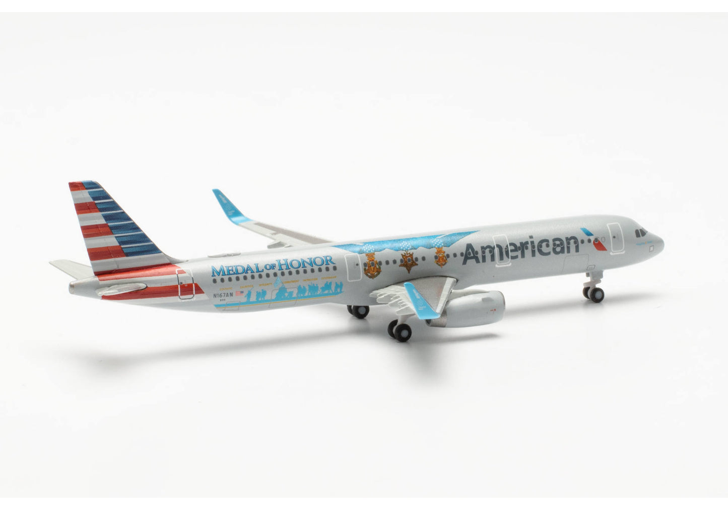 1/500 American Airlines Airbus A321 Medal of Honor N167AN "Flagship Valor"