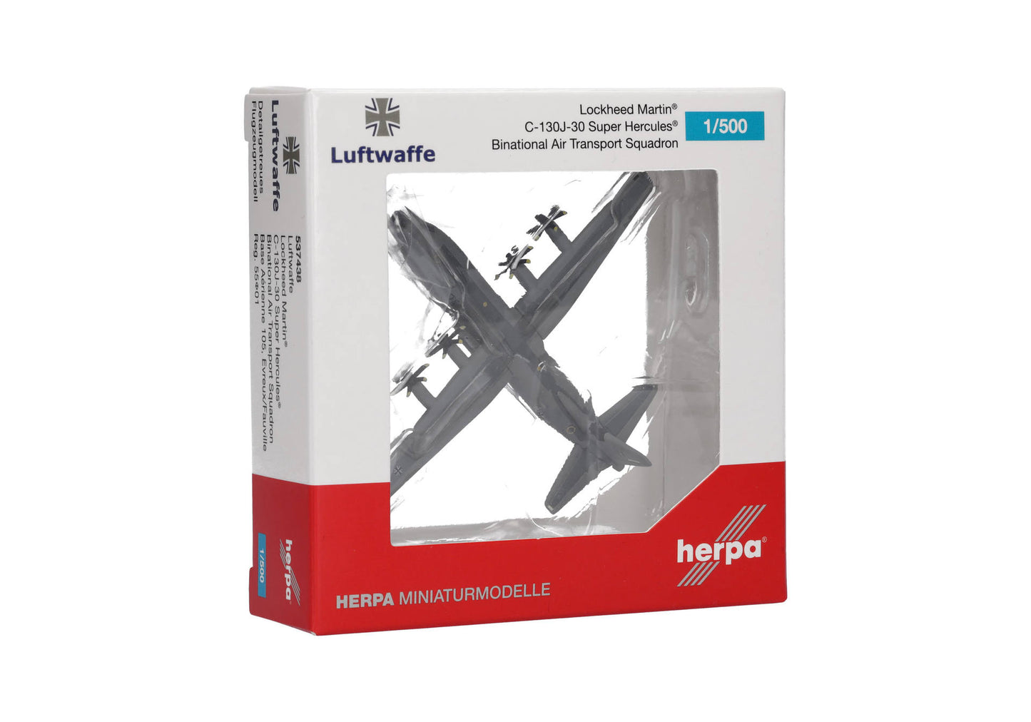 1/500 Luftwaffe C-130J-30 Super Hercules Binational Air Transport Squadron 55+01