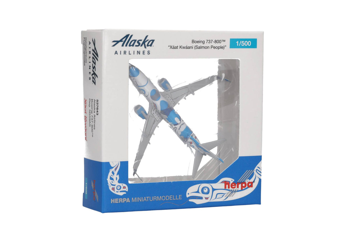 1/500 Alaska Airlines Boeing 737-800 "XÃ¡at KwÃ¡ani (Salmon People)" N559AS