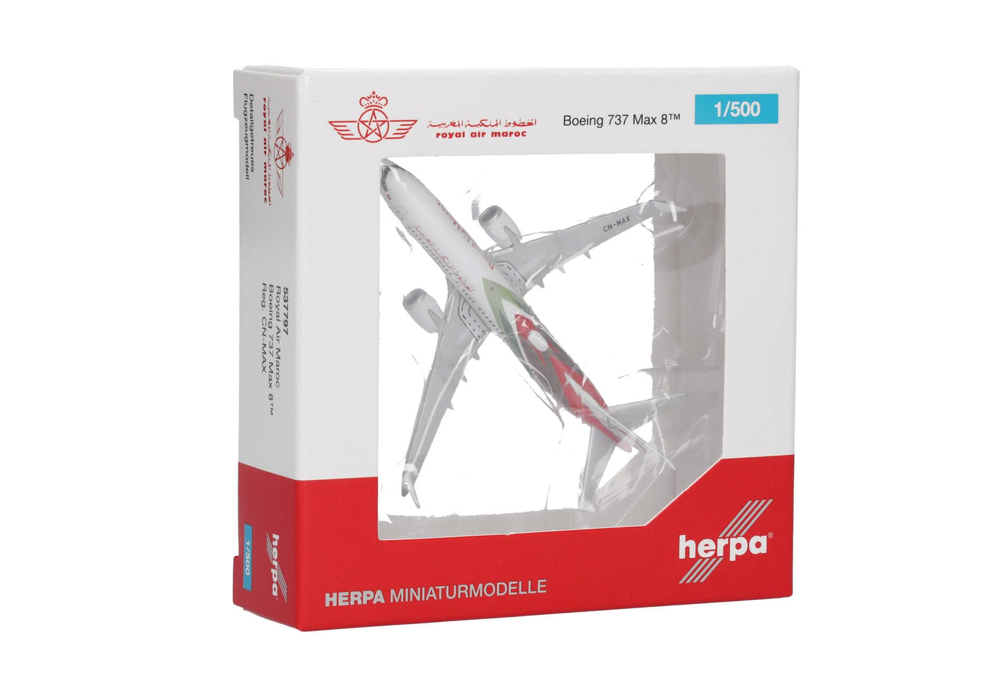 1/500 Royal Air Maroc Boeing 737 Max 8 CN-MAX