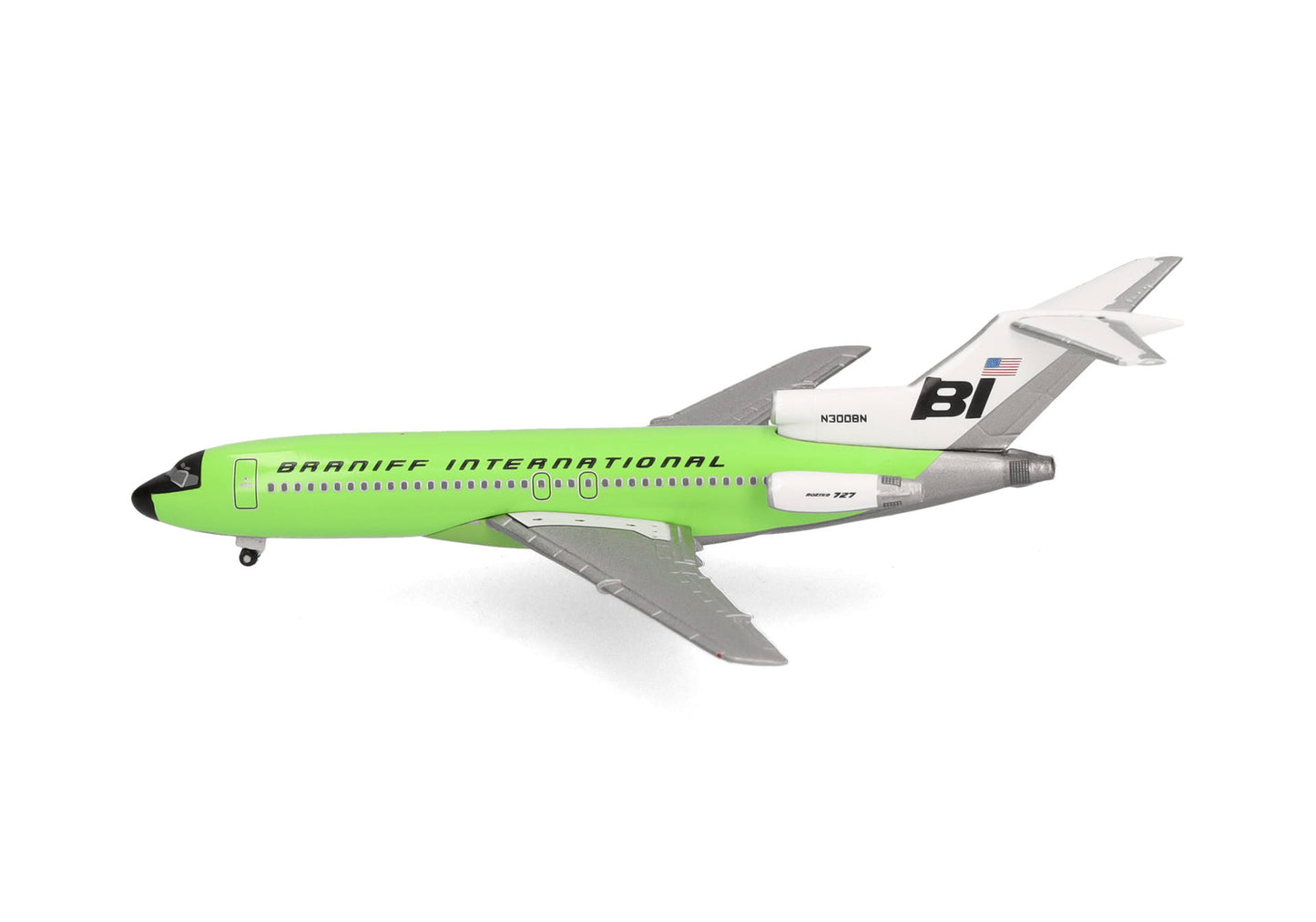 1/500 Braniff International Boeing 727-100 Solid Lime Green N300BN