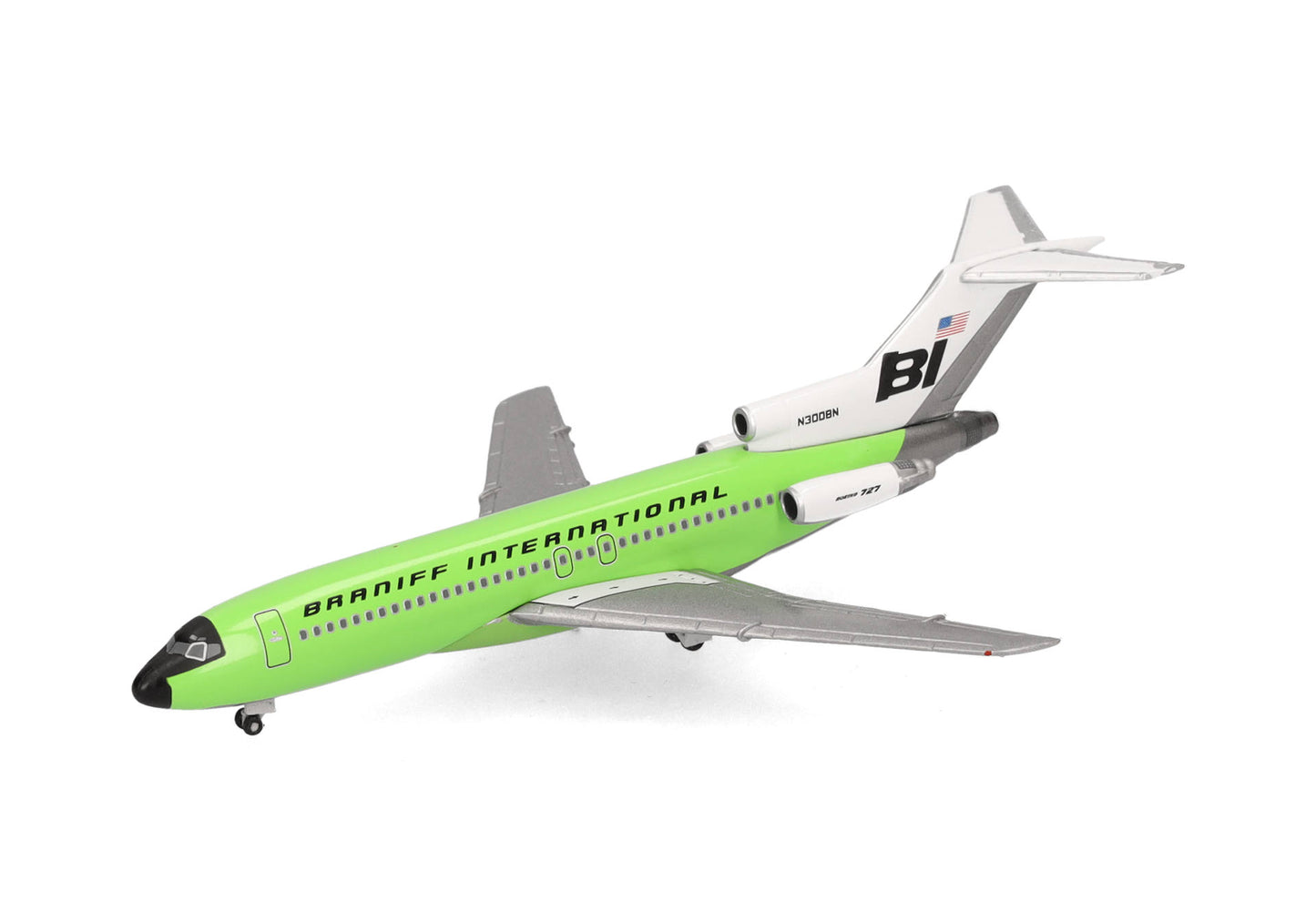 1/500 Braniff International Boeing 727-100 Solid Lime Green N300BN