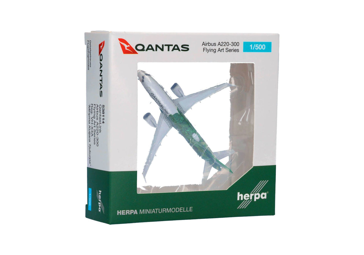 1/500 QantasLink Airbus A220-300 Flying Art Series VH-X4A "Minyma Kutjara Tjukurpa"
