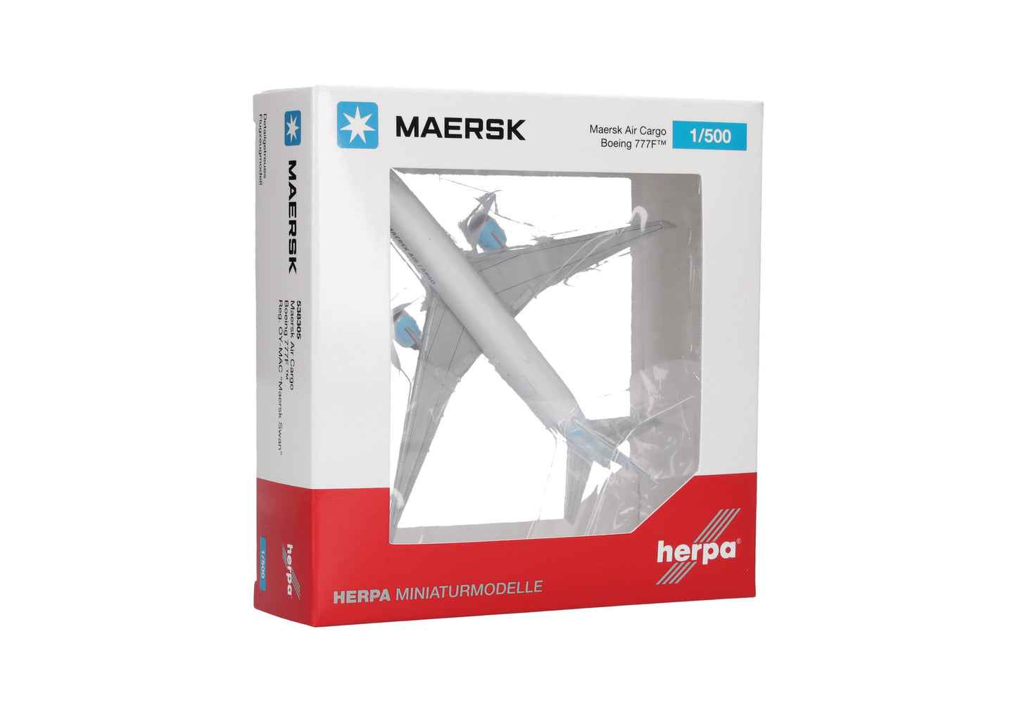 1/500 Maersk Air Cargo Boeing 777F OY-MAC "Maersk Swan"