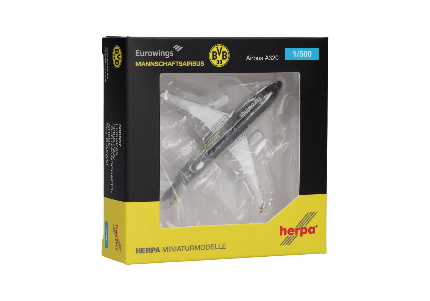 1/500 Eurowings Airbus A320 "BVB Mannschaftsairbus" D-AEWM