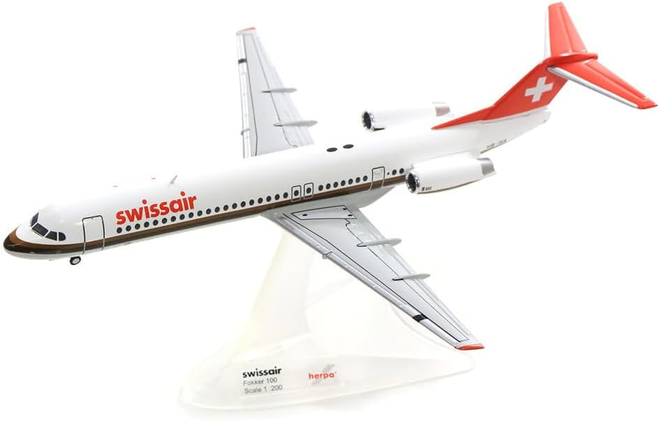 1200 Swissair Fokker 100 HB-IVA "Aarau"