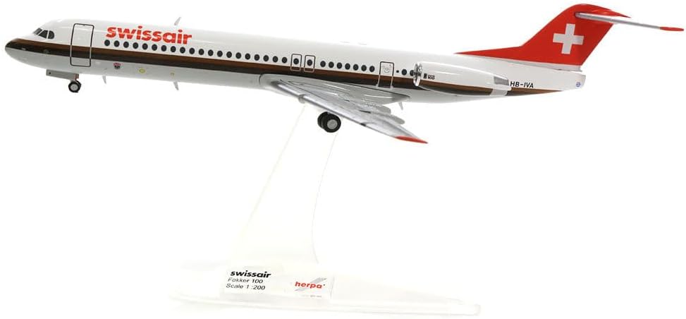 1200 Swissair Fokker 100 HB-IVA "Aarau"