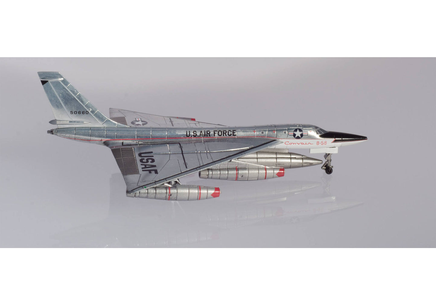 1200 U.S. Air Force Convair XB-58 Hustler with Removable Landing Gear 55-0660