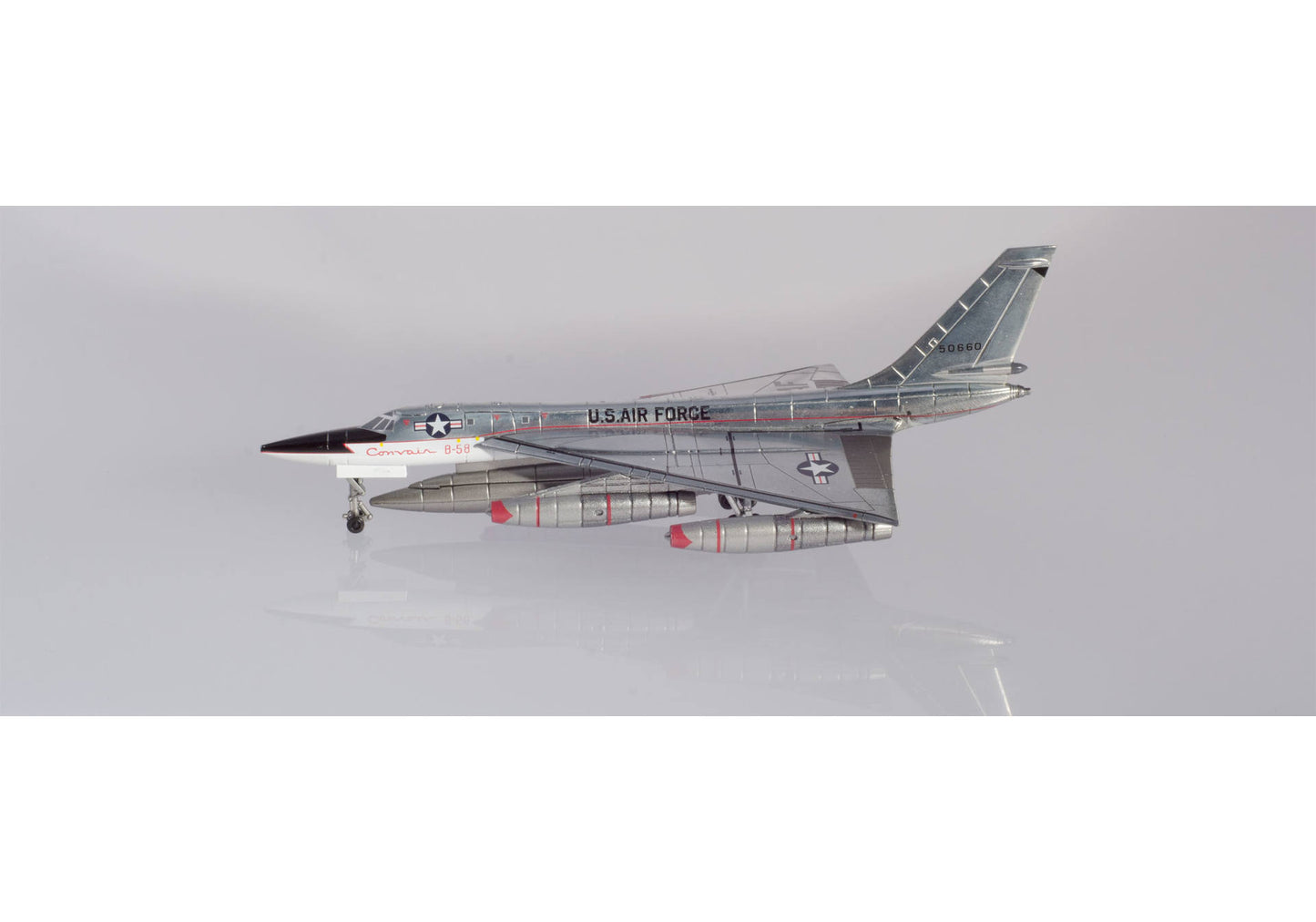 1200 U.S. Air Force Convair XB-58 Hustler with Removable Landing Gear 55-0660