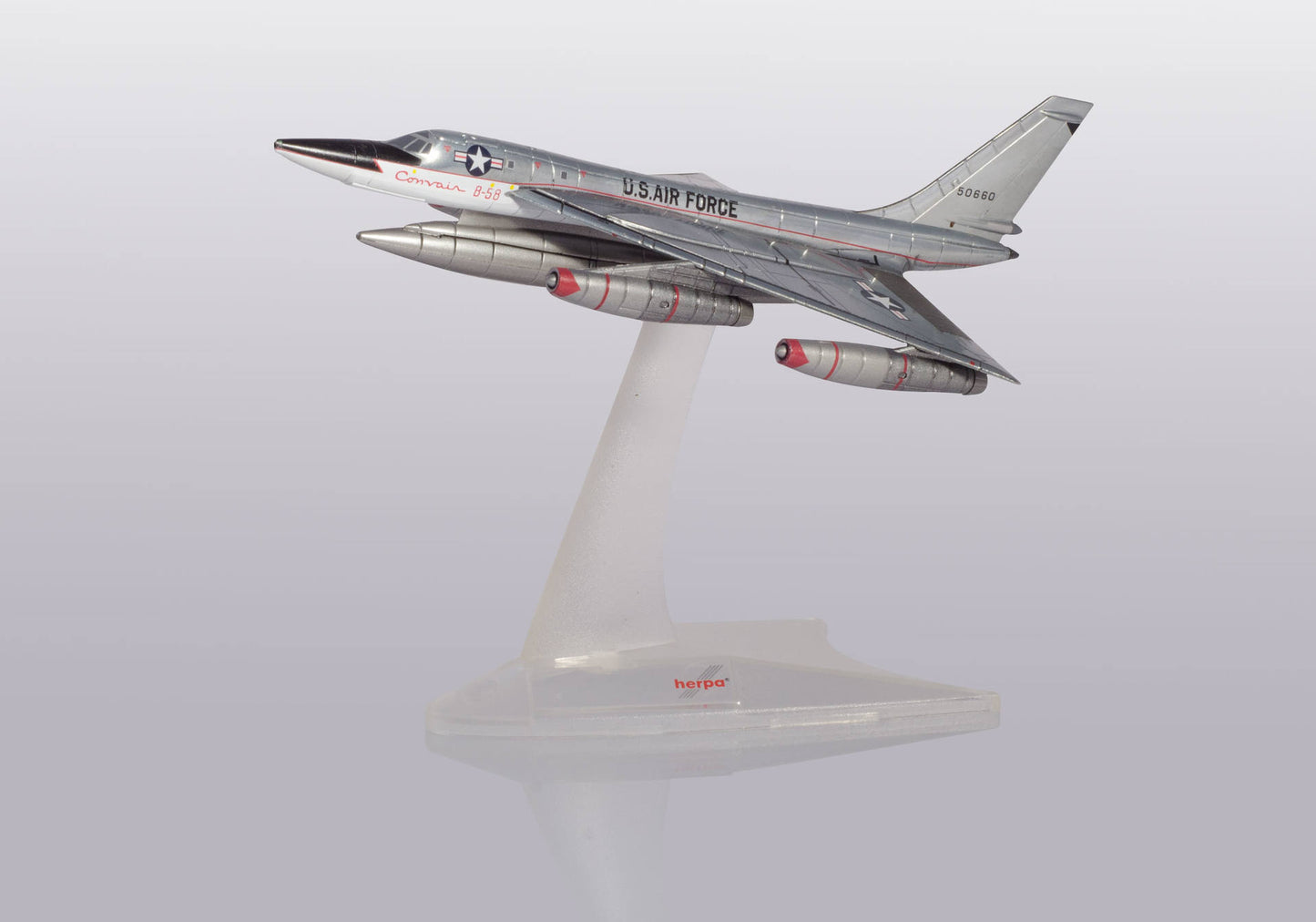 1200 U.S. Air Force Convair XB-58 Hustler with Removable Landing Gear 55-0660
