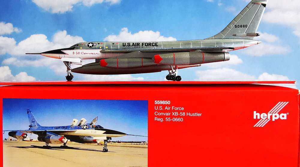 1200 U.S. Air Force Convair XB-58 Hustler with Removable Landing Gear 55-0660