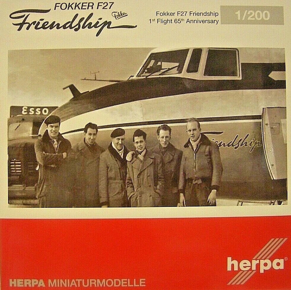 1/200 Fokker F27 Friendship 1st Flight 65th Anniversary PH-NIV