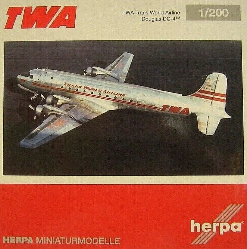 1/200 TWA Trans World Airline Douglas DC-4 N45346 "The Acropolis"