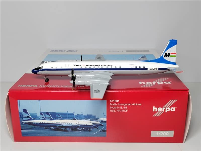 1/200 Malév Hungarian Airlines Ilyushin IL-18 Late Colors HA-MOF