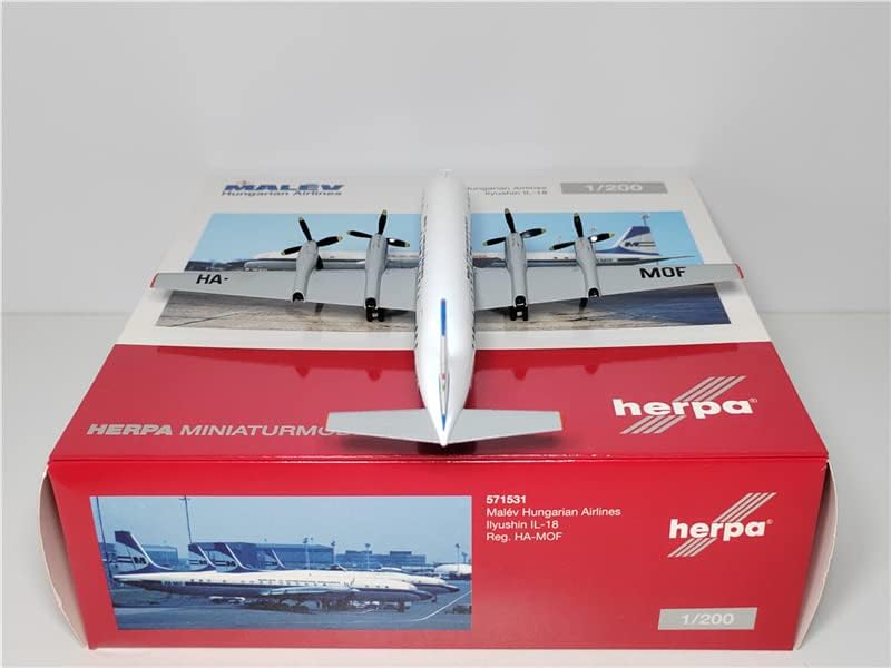 1/200 Malév Hungarian Airlines Ilyushin IL-18 Late Colors HA-MOF