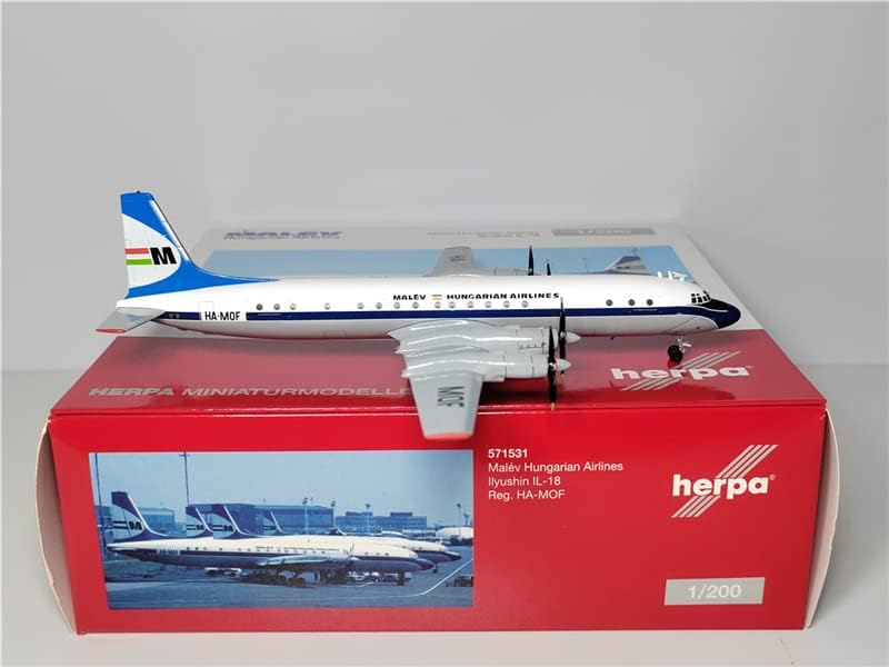 1/200 Malév Hungarian Airlines Ilyushin IL-18 Late Colors HA-MOF