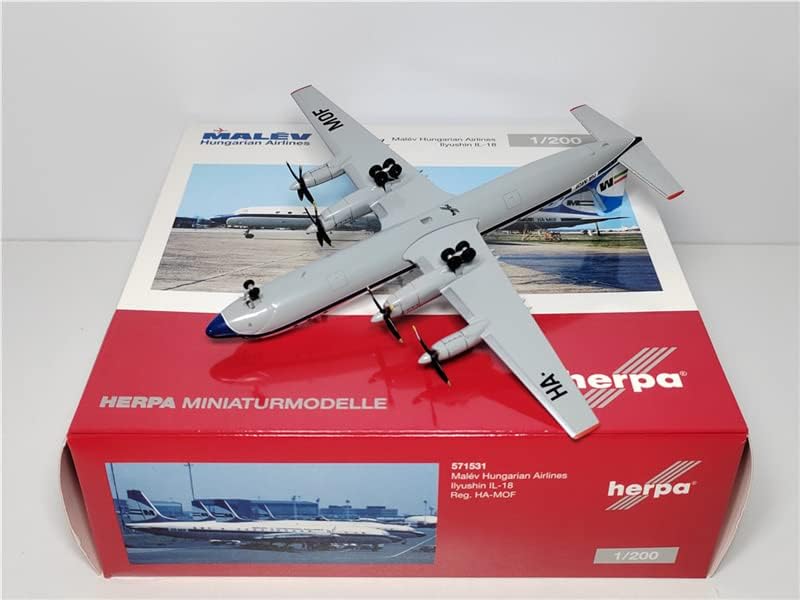 1/200 Malév Hungarian Airlines Ilyushin IL-18 Late Colors HA-MOF
