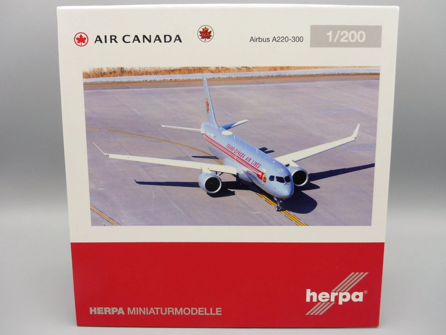 1/200 Air Canada Airbus A220-300 Trans-Canada Air Lines Retro Livery C-GNBN