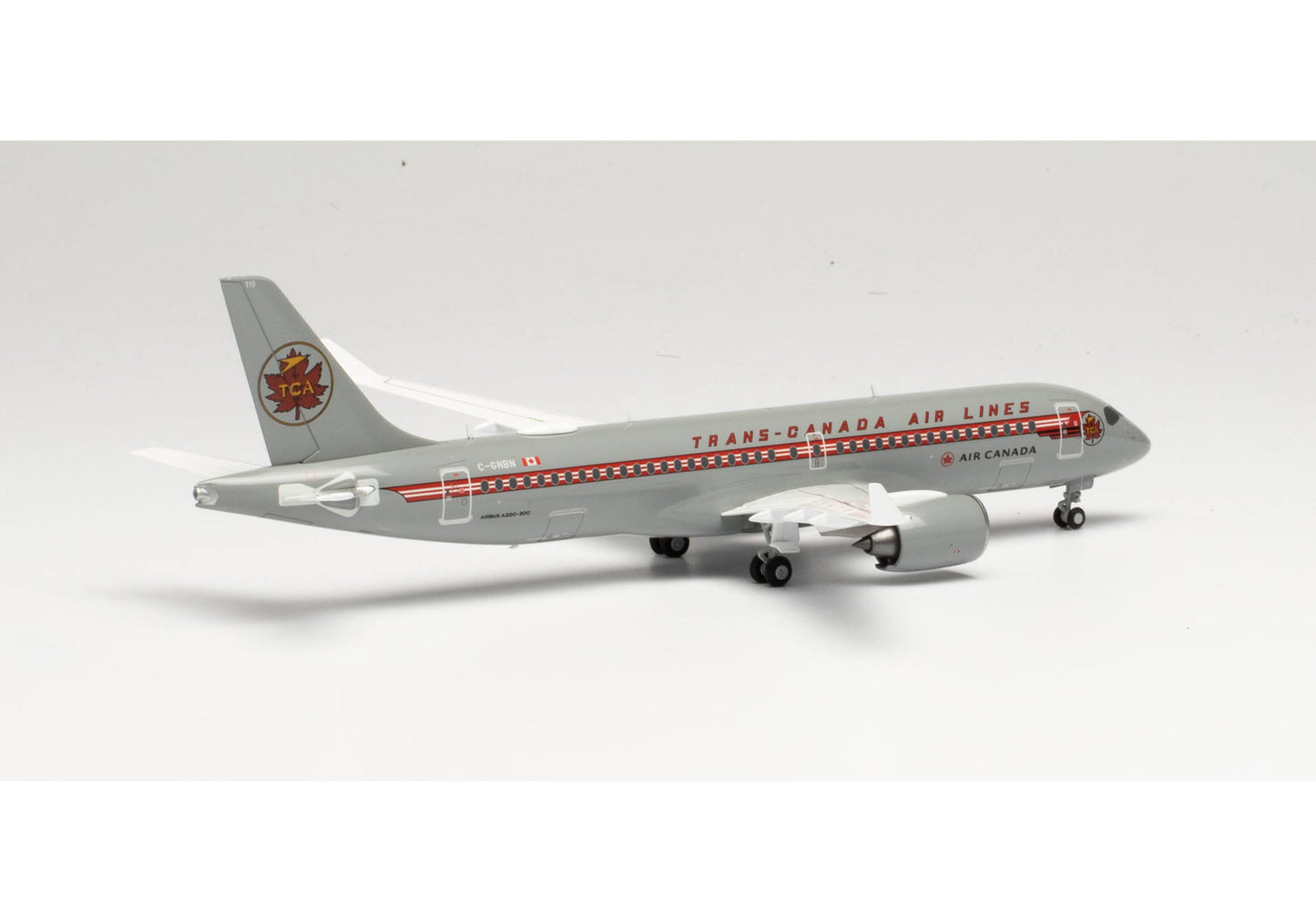 1/200 Air Canada Airbus A220-300 Trans-Canada Air Lines Retro Livery C-GNBN