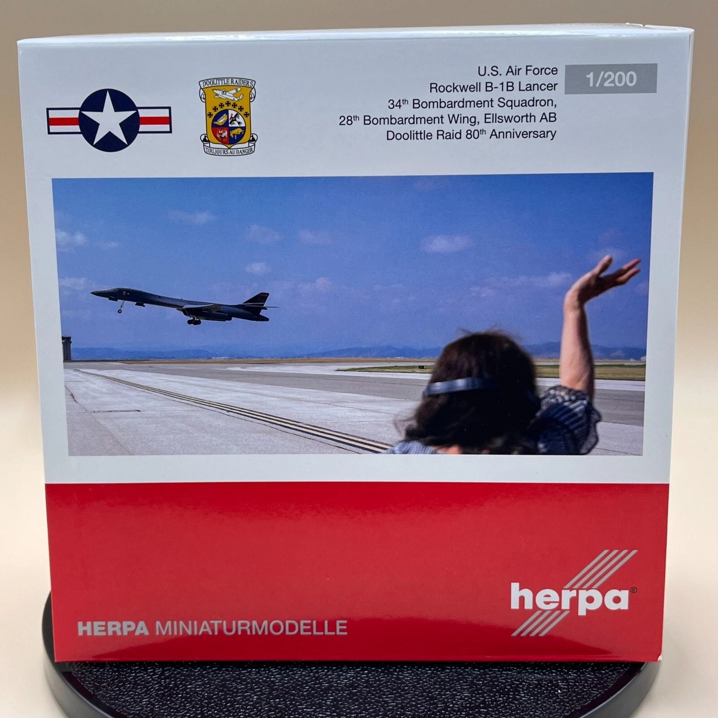 1/200 U.S. Air Force Rockwell B-1B Lancer 34th Bombardment Squadron 28th Bombardment Wing Ellsworth AB Doolittle Raid 80th Anniversary 85-0060