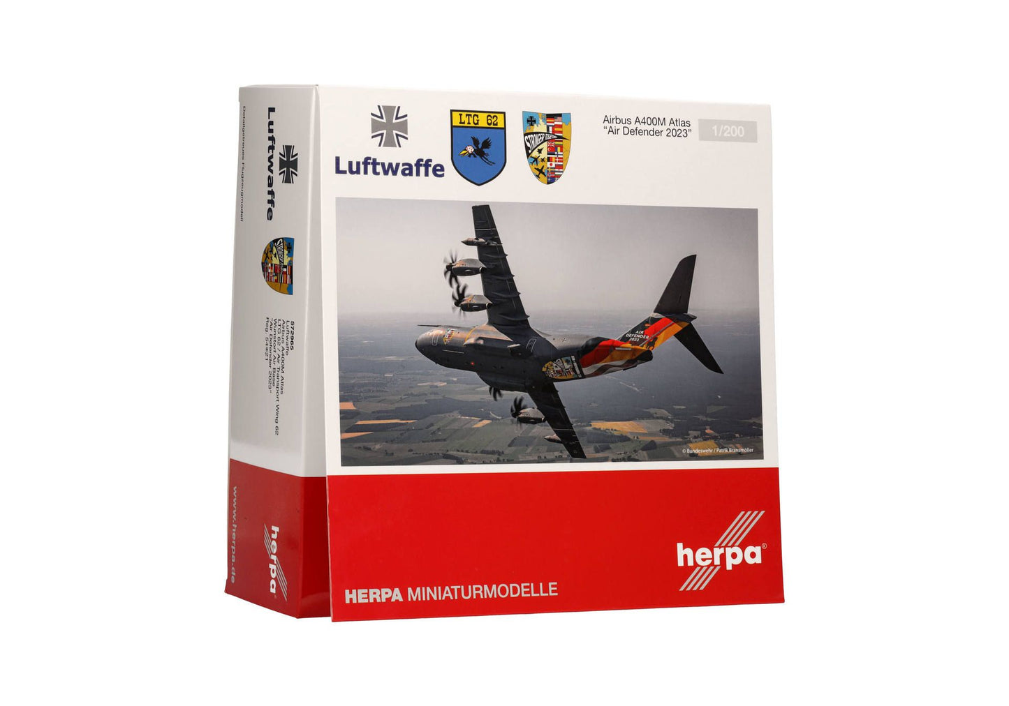 1/200 Luftwaffe Airbus A400M Atlas LTG 62 / Air Transport Wing 62 Wunstorf "Air Defender 2023" 54+21