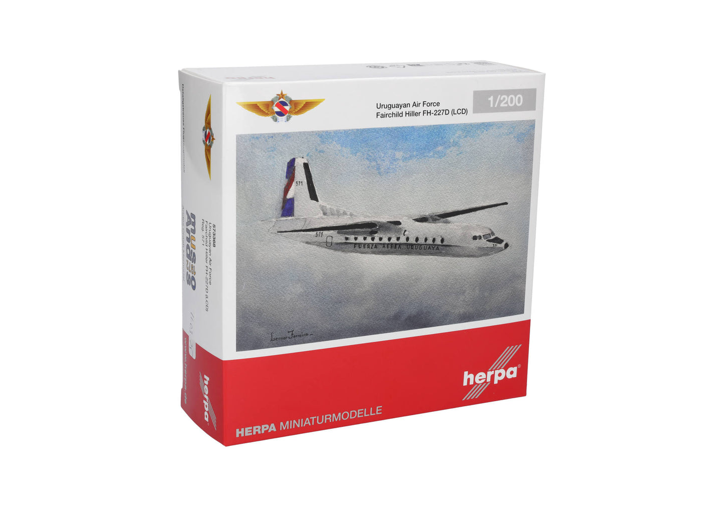 1/200 Uruguayan Air Force Fairchild FH-227 (LCD) 571