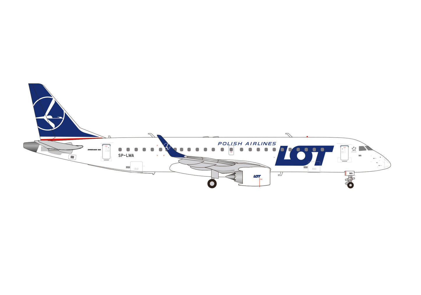 1/200 LOT Polish Airlines Embraer E190 SP-LMA