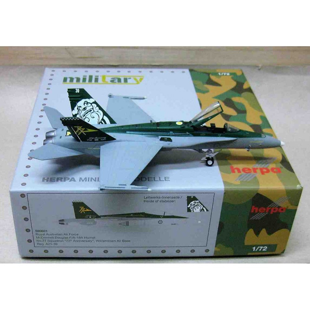 1/72 Royal Australian Air Force McDonnell Douglas F/A-18A Hornet No. 77 Squadron "77th Anniversary" Williamtown Air Base A21-39