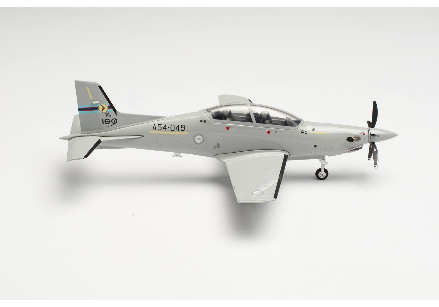 1/72 Royal Australian Air Force Pilatus PC-21 with RAAF 100 Centenary Decal No.4 Squadron RAAF Base Williamtown A54-048