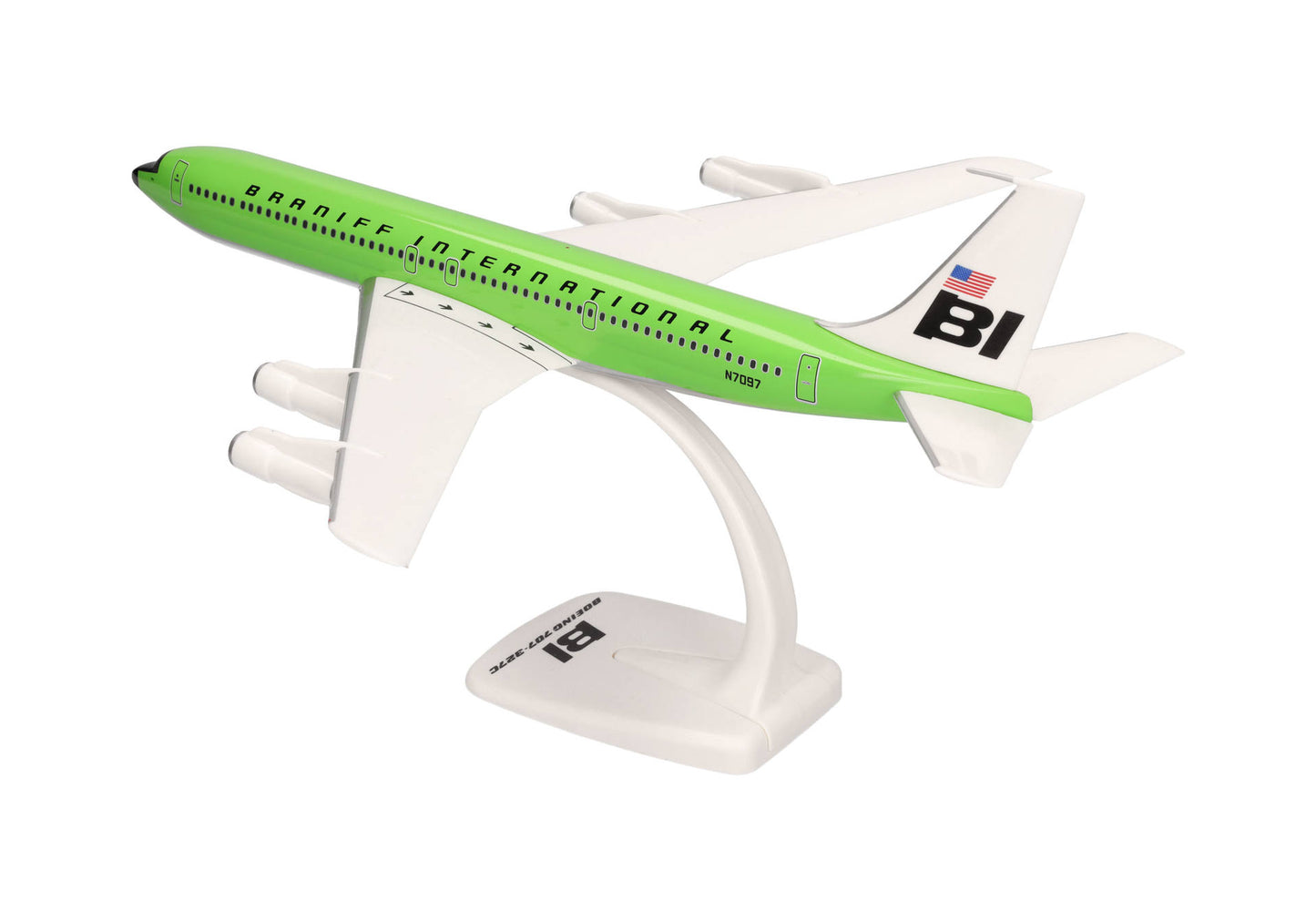 1/144 SNAP FIT Braniff International Boeing 707-320 Solid Lime Green N7097