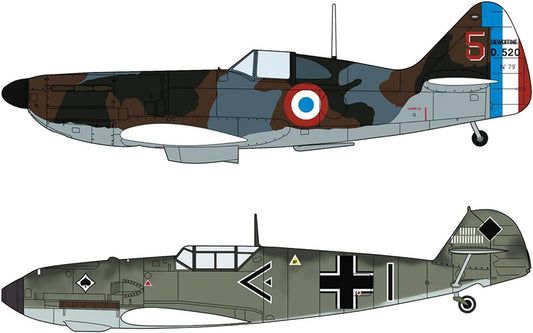 1/72 Dewoitine D.520 & Messerschmitt Bf109E BATTLE OF FRANCE 2Kits [LIMITED EDITION]