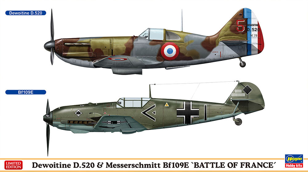1/72 Dewoitine D.520 & Messerschmitt Bf109E BATTLE OF FRANCE 2Kits [LIMITED EDITION]