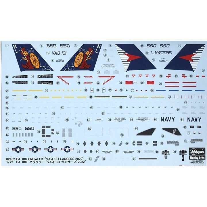 1/72 EA-18G GROWLER VAQ-131 LANCERS 2022 [LIMITED EDITION]