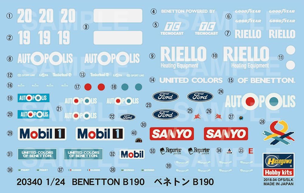 1/24 BENETTON B190