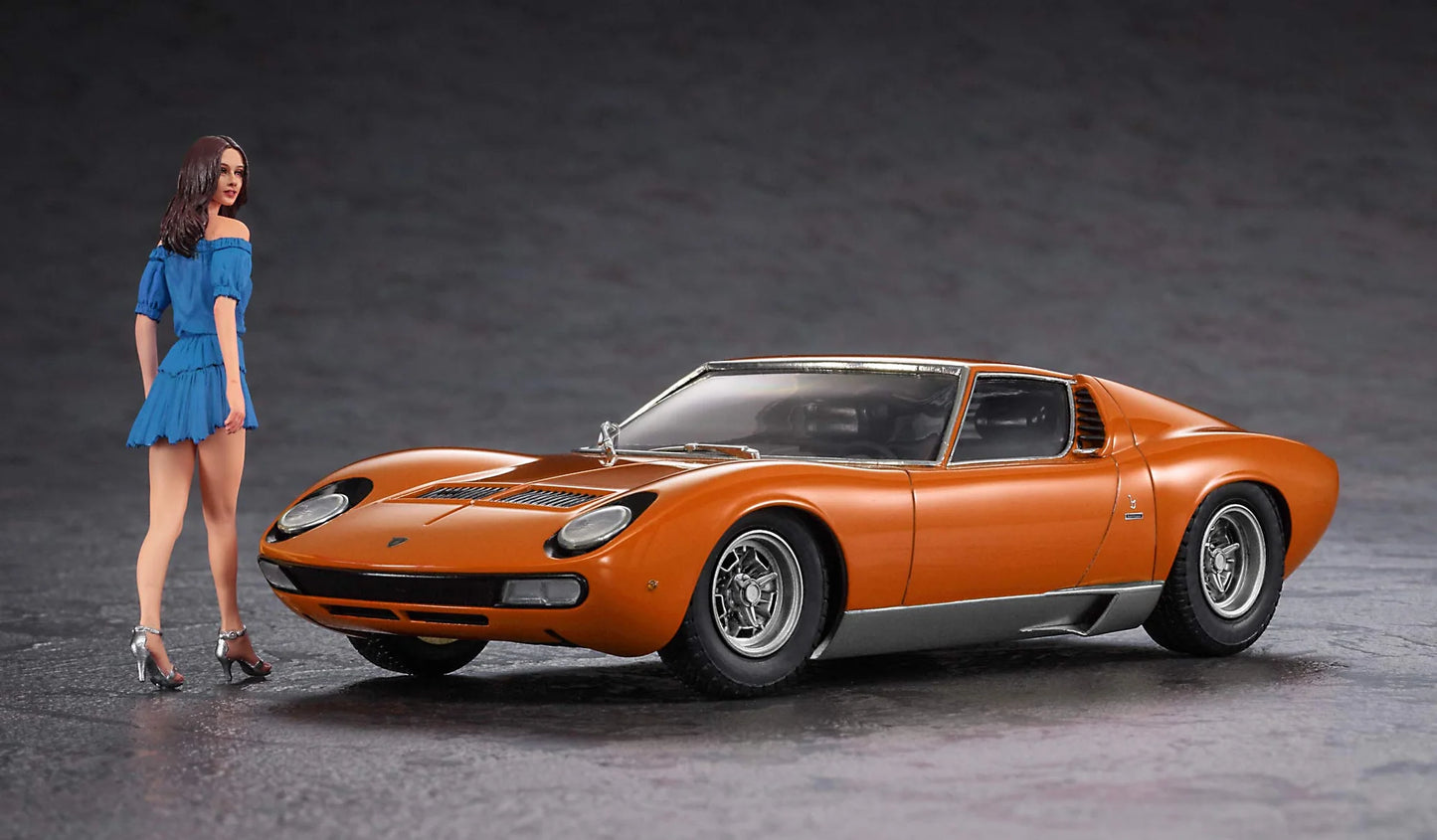 1/24 LAMBORGHINI MIURA P400 SV with ITALIAN GIRL'S FIGURE [LIMITED EDITION]