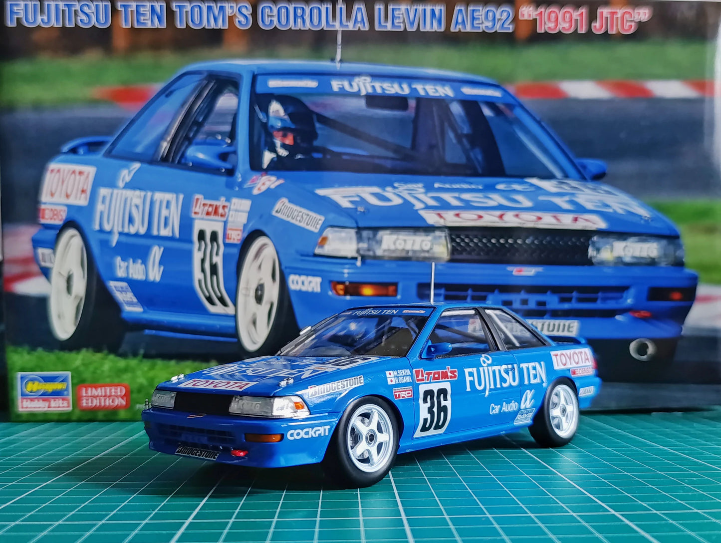 1/24 FUJITSU TEN TOM'S COROLLA LEVIN AE92 1991 JTC [LIMITED EDITION]