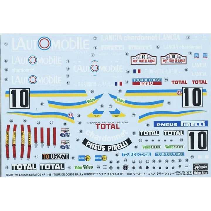 1/24 LANCIA STRATOS HF 1981 TOUR DE CORSE RALLY WINNER [LIMITED EDITION]