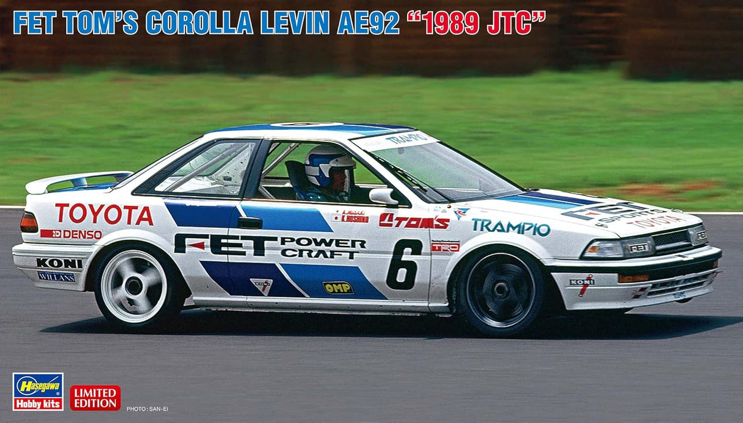 1/24 FET TOM'S COROLLA LEVIN AE92 1989 JTC [LIMITED EDITION]