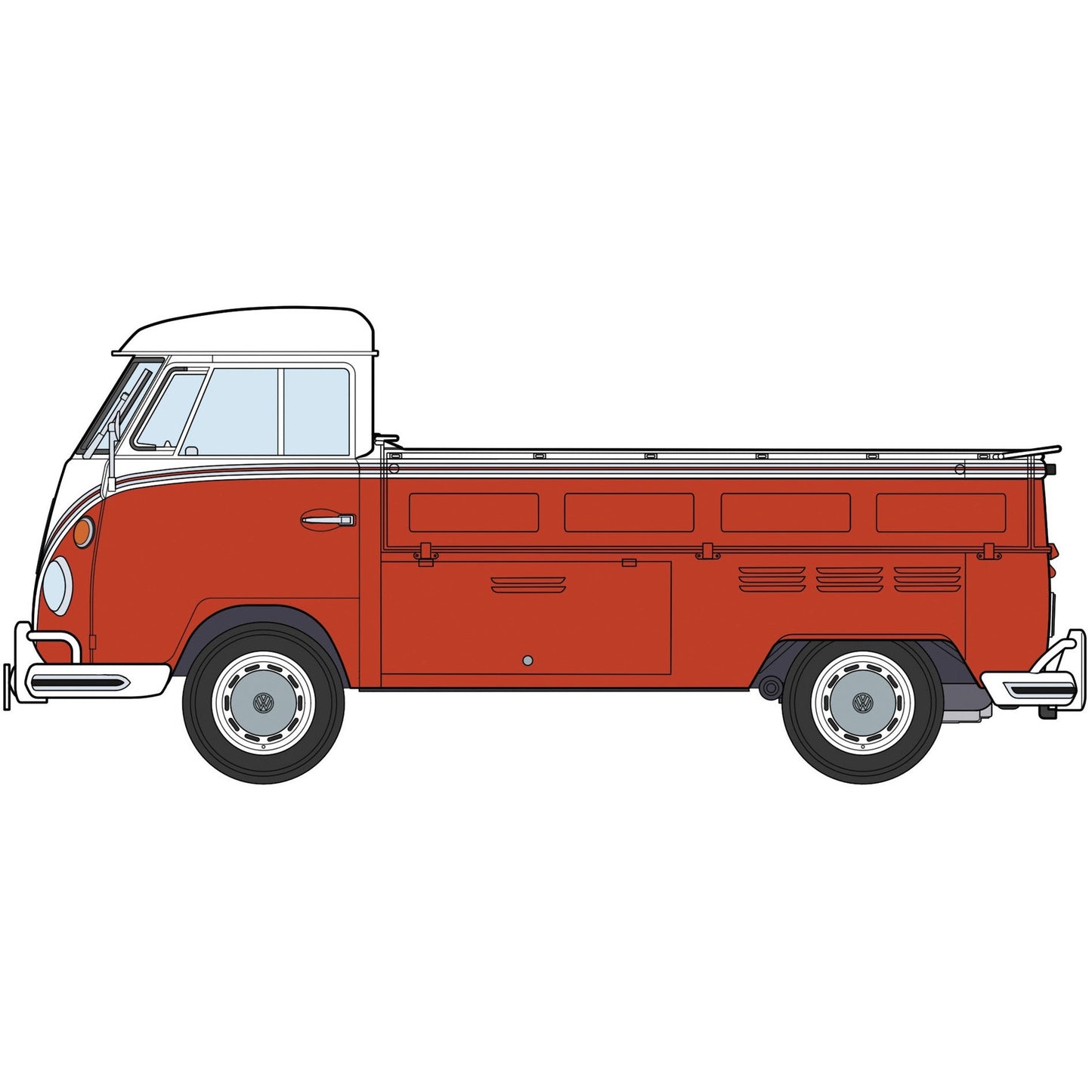 1/24 VOLKSWAGEN TYPE 2 PIC-UP TRUCK RED/WHITE PAINT [LIMITED EDITION]