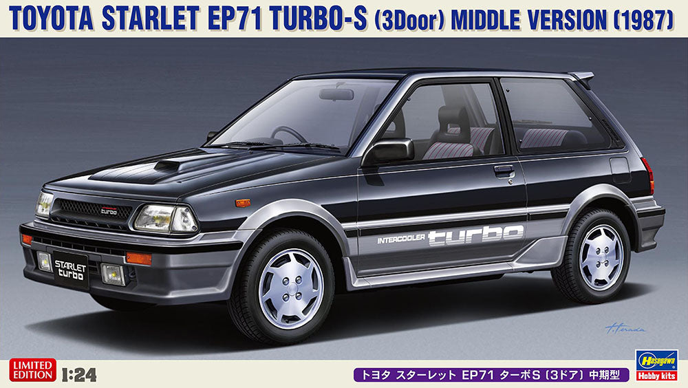 1/24 TOYOTA STARLET EP71 TURBO-S 3Door MIDDLE VERSION 1987 [LIMITED EDITION]