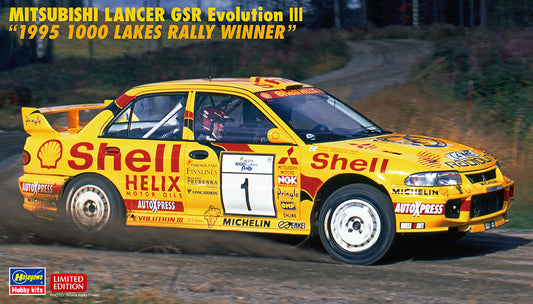 1/24 MITSUBISHI LANCER GSR Evolution III 1995 1000 LAKES RALLY WINNER [LIMITED EDITION]