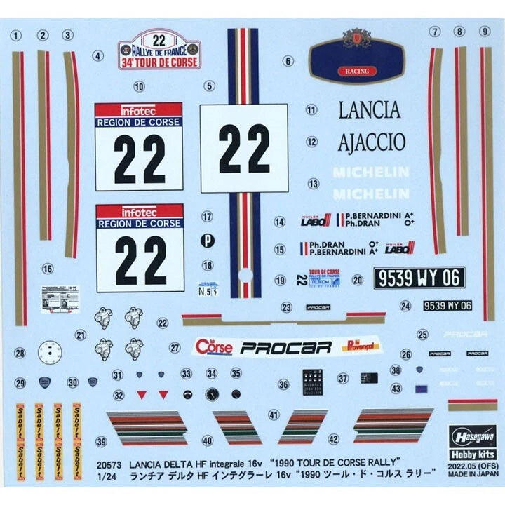 1/24 LANCIA DELTA HF integrale 16v 1990 TOUR DE CORSE RALLY [LIMITED EDITION]
