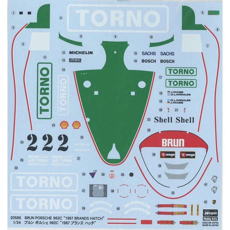 1/24 BRUN PORSCHE 962C 1987 BRANDS HATCH [LIMITED EDITION]