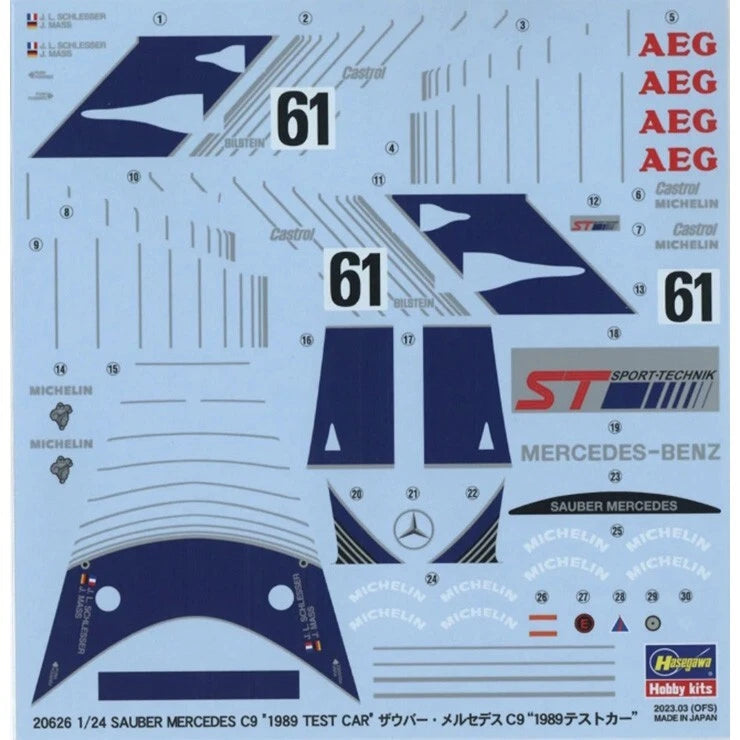 1/24 SAUBER MERCEDES C9 1989 TEST CAR [LIMITED EDITION]