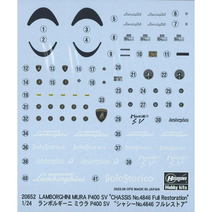 1/24 LAMBORGHINI MIURA P400 SV Chassis No.4846 FULL RESTORATION [LIMITED EDITION]