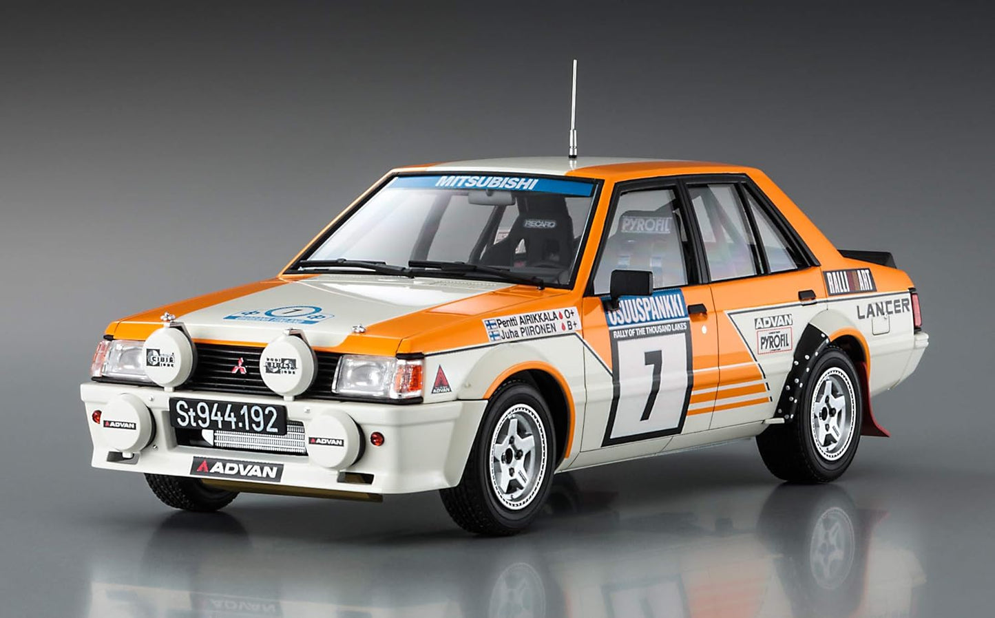 1/24 MITSUBISHI LANCER EX 2000 TURBO 1982 1000 LAKES RALLY