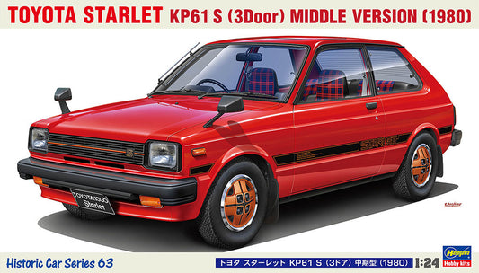 1/24 TOYOTA STARLET KP61 S 3Door MIDDLE VERSION 1980
