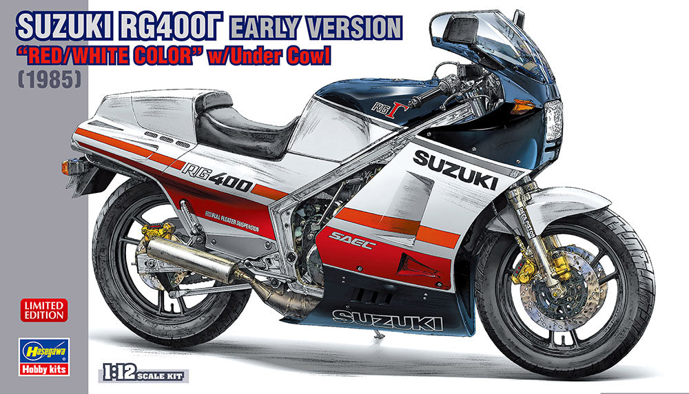 1/12 SUZUKI RG400Γ EARLY VERSION RED/WHITE COLOR with Under Cowl