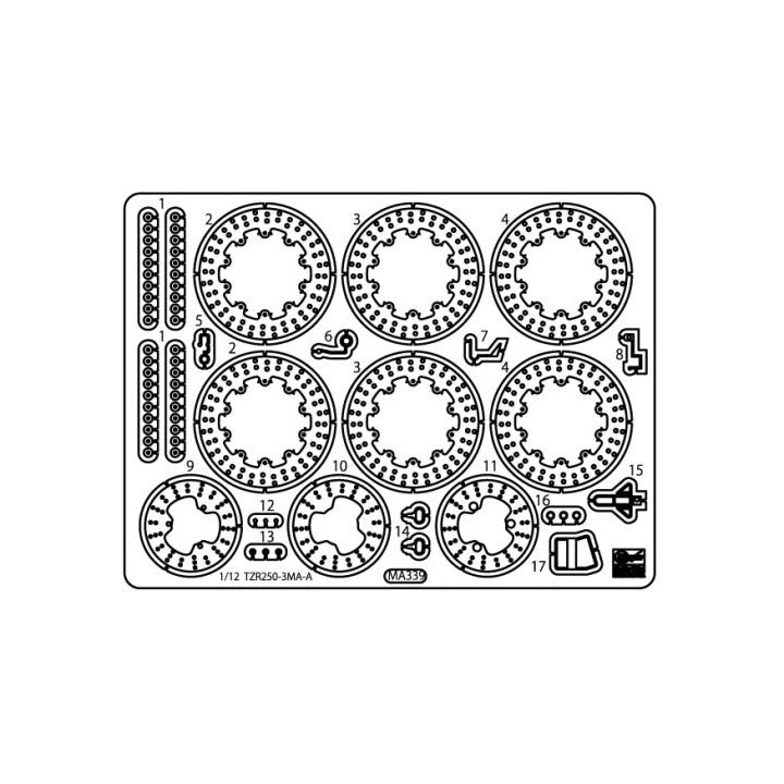 1/12 ETCHING PARTS for Yamaha TZR250 (3MA) 1989