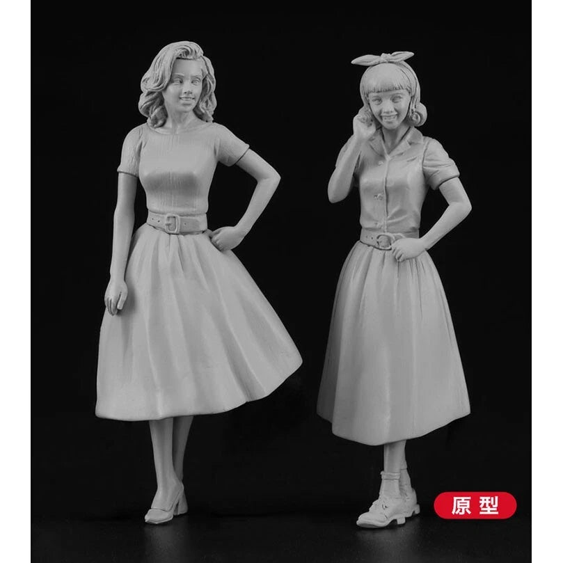 1/24 50's AMERICAN GIRLS FIGURE 2Kits